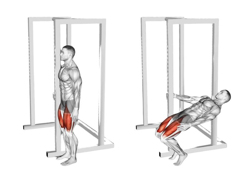 Sissy Squat là bài tập đùi trước được biến thể từ Squat cơ bản
