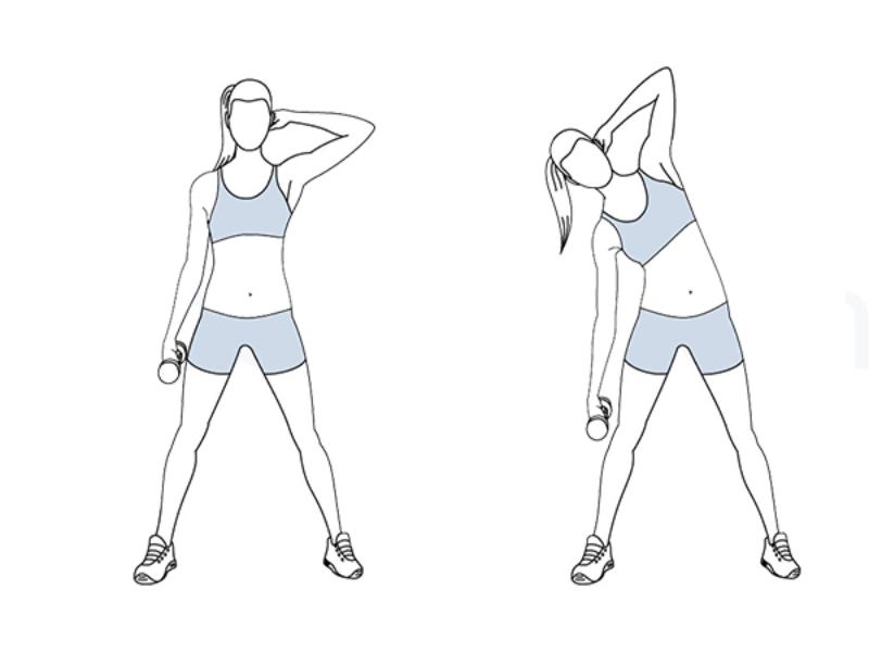 Bài tập dumbbell side bend