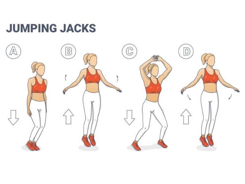 Bài tập kickfit tại nhà: Jumping jack