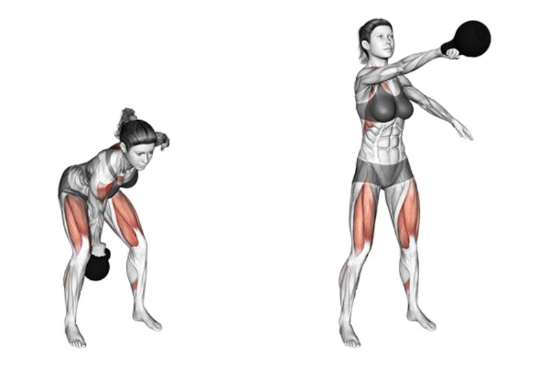 Bài tập one arm dumbbell swing