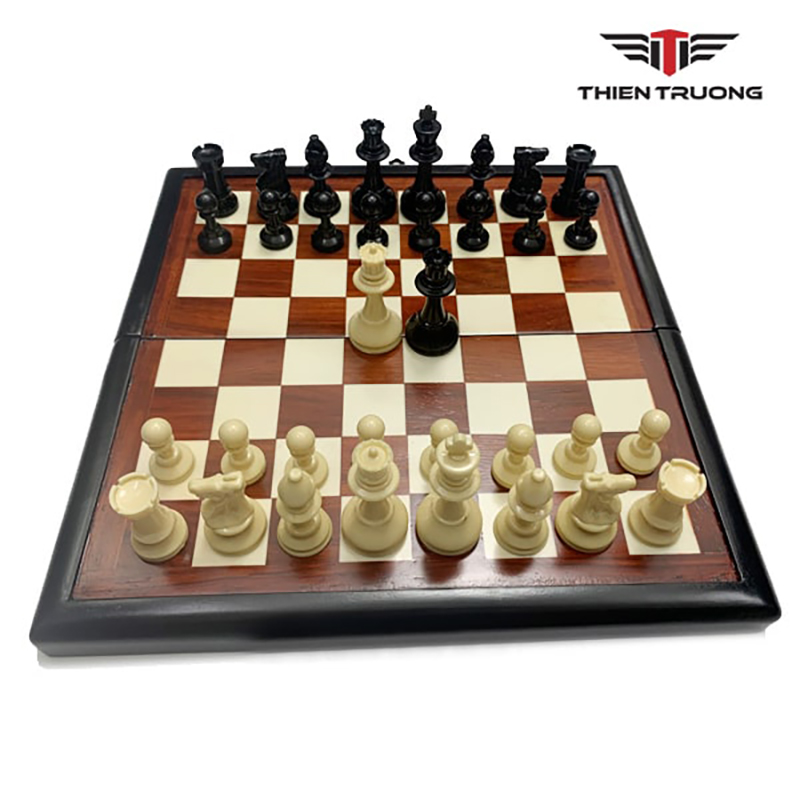 Hình ảnh bàn cờ vua gỗ hương, quân melamine
