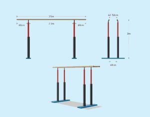 Kích thước đạt tiêu chuẩn trong tập luyện