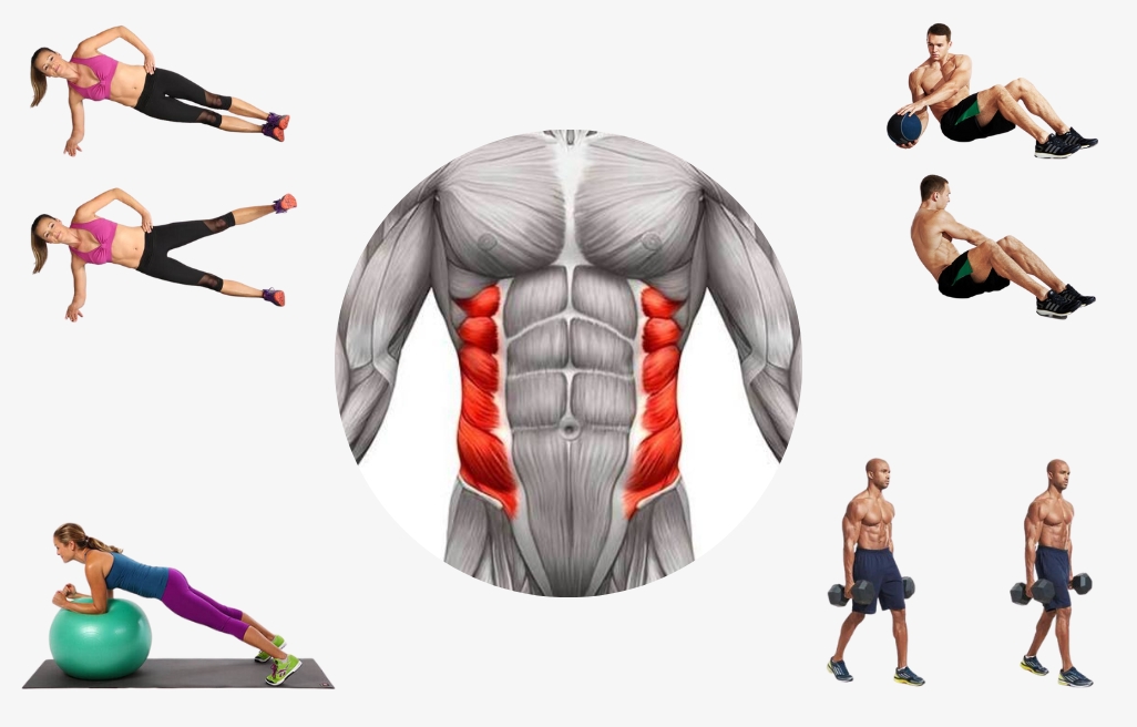 Bài tập gập cơ liên sườn tạo cơ bụng 6 múi