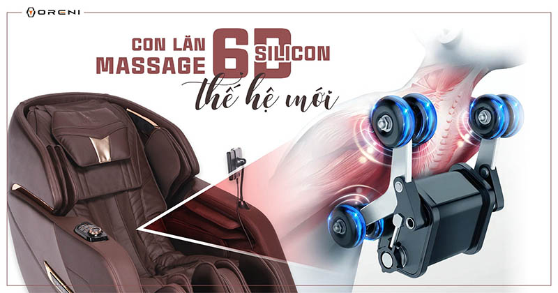 Thiết kế Con lăn massage 6D hiện đại thế hệ mới