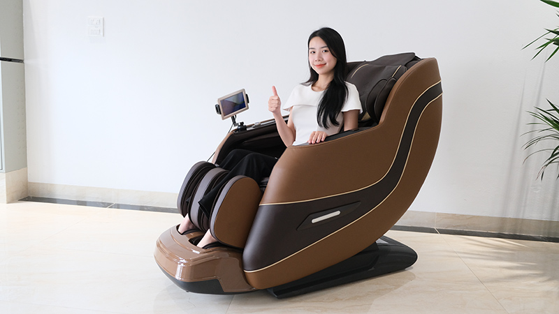 Ghế massage được thiết kế sang trọng, tinh tế