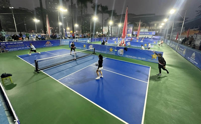 Sân Pickleball đạt chuẩn cần đảm bảo luôn đủ ánh sáng 