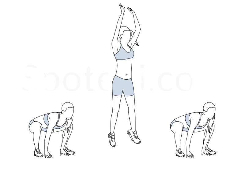 Frog Jump Squat