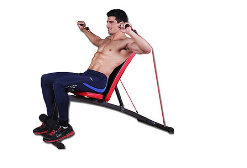 Bài tập với ghế cong tập bụng