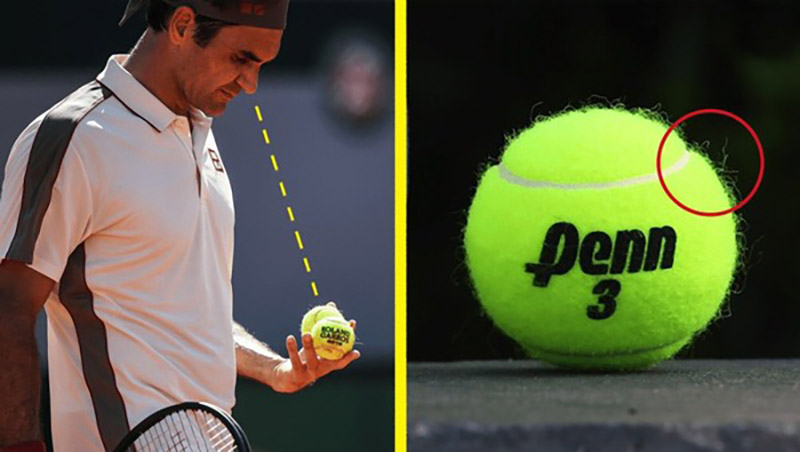 Quả bóng tennis nào cũng được in số