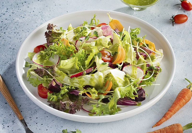 Rau salad trộn mè