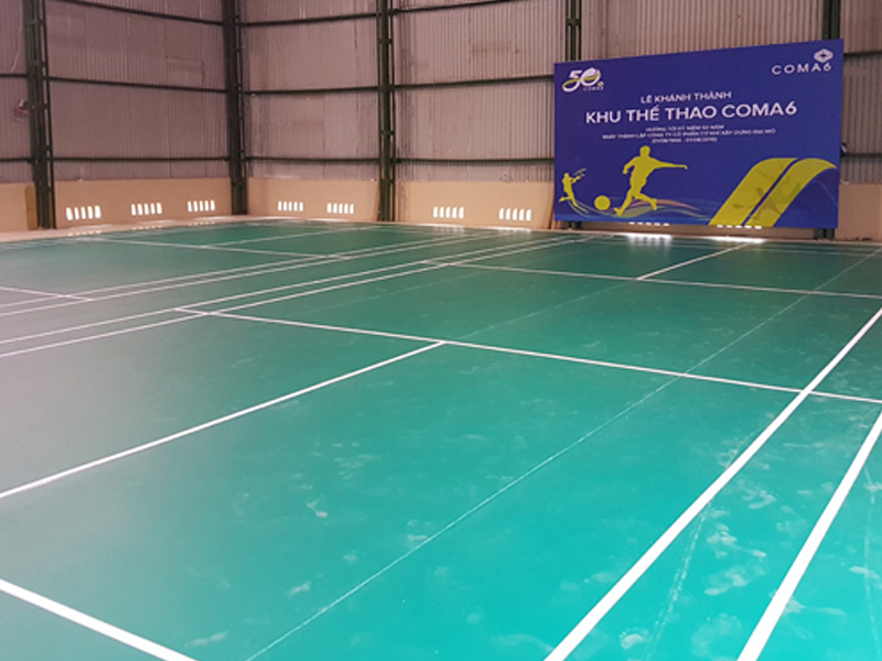 Thi công sân cầu lông
