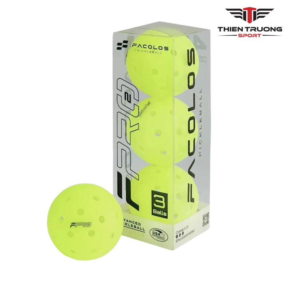 Bóng Pickleball Facolos F-Pro Performance Gen2 Xanh (Hộp 3 Quả)