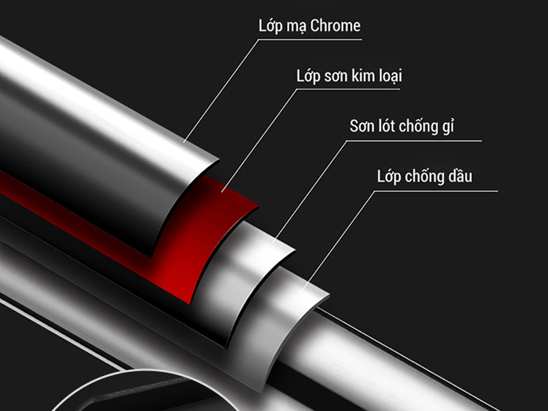 Thân xà được làm từ thép dày 4 lớp